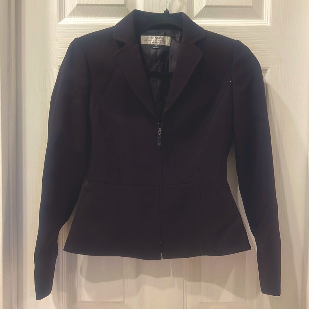 Tahari Business Suit, 0P,  Dark Plum.